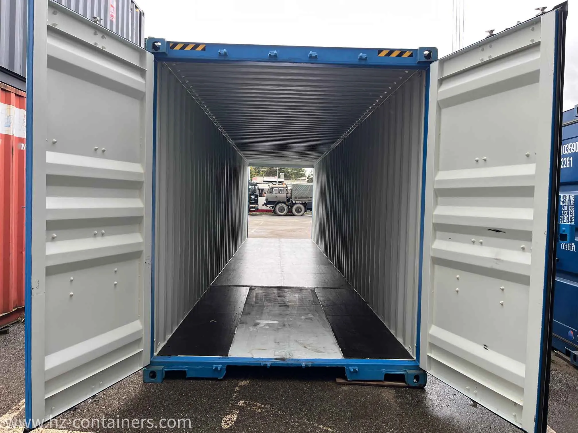 40′ High Cube Double Door in Blau – Single-Trip, HZKU 250 015-5