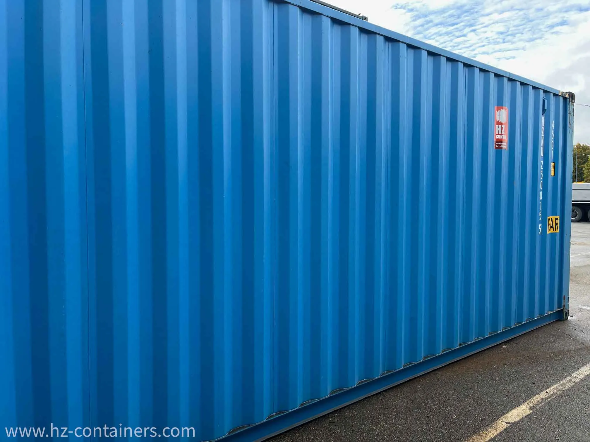 40′ High Cube Double Door in Blau – Single-Trip, HZKU 250 015-5