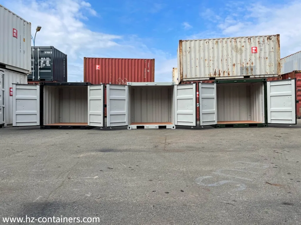 Drei 6-Fuß-IICL6-Container zum Verkauf, 106 110-9, 106 098-8 und 106 077-7