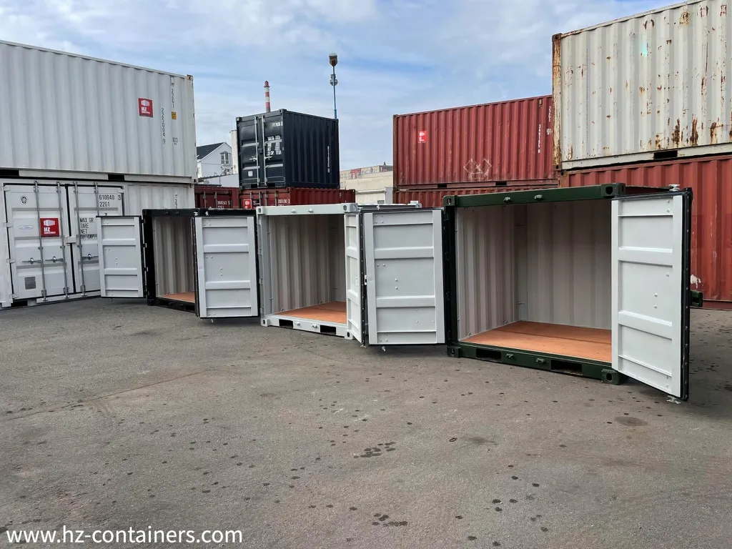 Drei 6-Fuß-IICL6-Container zum Verkauf, 106 110-9, 106 098-8 und 106 077-7